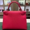 Hermès Kelly 28 sellier veau pellame epsom NUOVA 2025 Giugno seriale K color rose extreme con hardware palladio