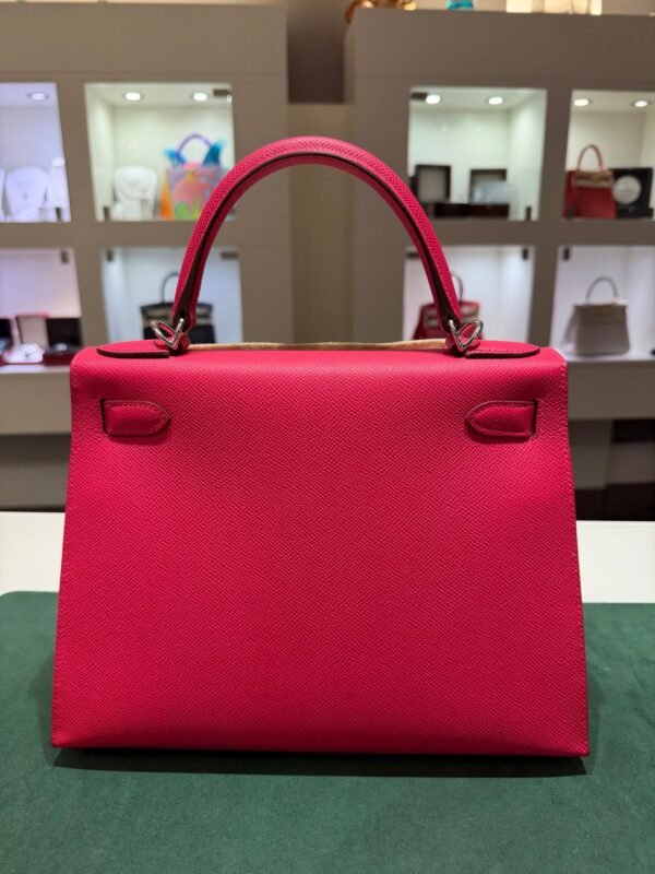 Hermès Kelly 28 sellier veau pellame epsom NUOVA 2025 Giugno seriale K color rose extreme con hardware palladio