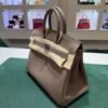 Hermès Birkin 25 ritorno vitello togo Etoupe stampa K NUOVA 2025 Ottobre colore etoupe