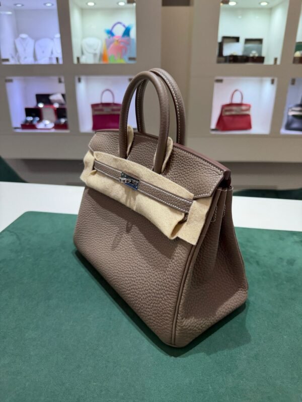 Hermès Birkin 25 ritorno vitello togo Etoupe stampa K NUOVA 2025 Ottobre colore etoupe