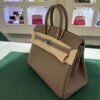 Hermès Birkin 25 ritorno vitello togo Etoupe stampa K NUOVA 2025 Ottobre colore etoupe