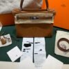 Hermès Kelly 28 retourne veau pellame barenia fauve marrone del 2025 full stickers originali non applicati second hand