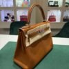 Hermès Kelly 28 retourne veau pellame barenia fauve marrone del 2025 full stickers originali non applicati second hand