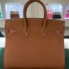 Herm&egrave;s Birkin 25 ritorno vitello togo colore oro stampa K NUOVA 2025 Ottobre colore oro marrone