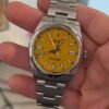 Rolex Oyster Perpetual 41 Yellow dial del 2021 excellent condition full set con documenti