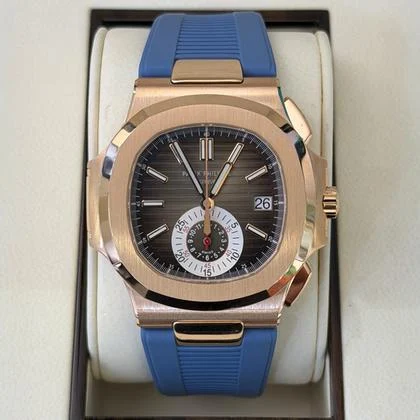 Patek Philippe Nautilus 18kt rose gold chocolate excellent condition del 2011 full set documenti scatola