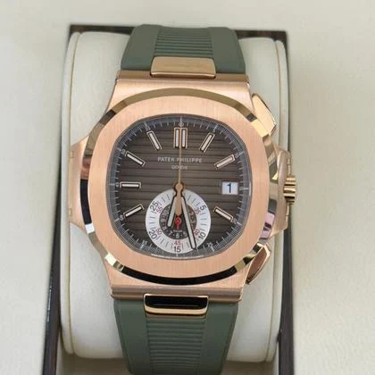 Patek Philippe Nautilus 18kt rose gold chocolate excellent condition del 2011 full set documenti scatola - Image 5