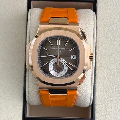 Patek Philippe Nautilus 18kt rose gold chocolate excellent condition del 2011 full set documenti scatola - Image 6