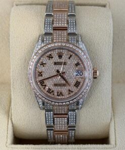 Rolex Datejust 31 Nuovo 2025 oro rosa full diamanti full set con documenti e scatola