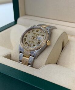 Alternative view of Rolex Datejust 36 Nuovo 2025 acciaio oro giallo full diamanti full set con documenti e scatola