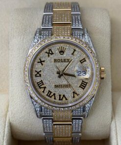 Rolex Datejust 36 Nuovo 2025 acciaio oro giallo full diamanti full set con documenti e scatola
