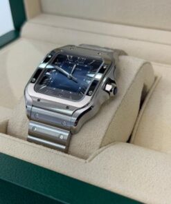 Alternative view of Cartier Santos De Cartier Large 39,8mm Blue Dial NUOVO 2025 doppio cinturino full set