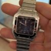 Cartier Santos De Cartier Large 39,8mm Blue Dial NUOVO 2025 doppio cinturino full set