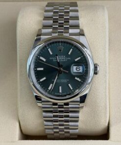 Rolex Datejust 36 Verde menta green NUOVO 2025 Jubilee Italia full set con documenti