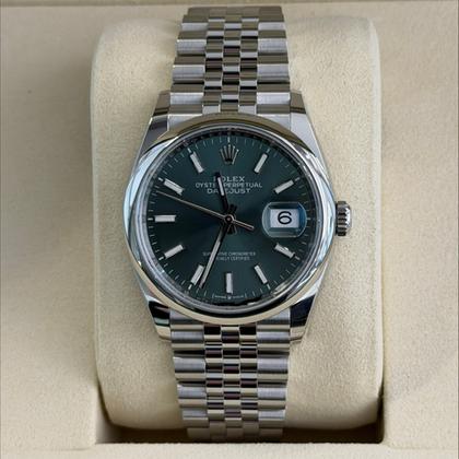 Rolex Datejust 36 Verde menta green NUOVO 2025 Jubilee Italia full set con documenti