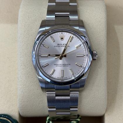 Rolex Oyster Perpetual 34 NUOVO new model 2025 argentè full set con documenti e scatola