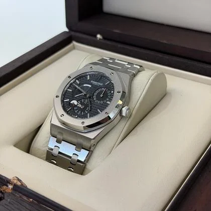 Audemars Piguet Royal Oak Dual Time 39mm nero del 2010 full set con documenti e scatola Audemars - Image 3