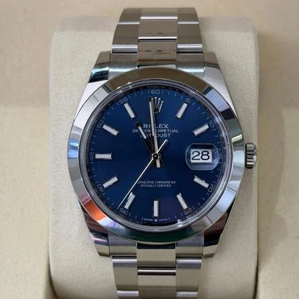 Rolex Datejust 41 Blu index NUOVO 2025 Italia full set con documenti e scatola