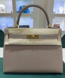 Hermès Kelly 28 sellier veau pellame epsom NUOVA 2025 Ottobre seriale K etoupe con hardware dorato