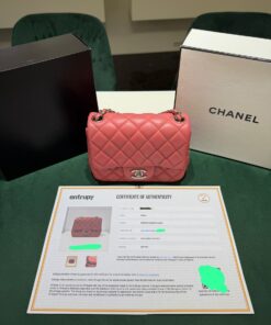 Alternative view of Chanel Mini Square Classic Lambskin Single Flap Certificato Entrupy