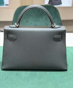 Alternative view of Hermès Kelly II Sellier Mini – vert  - Epsom –  Sellier - Electrum Silver Hardware NUOVA