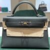 Hermès Kelly II Sellier Mini – vert  - Epsom –  Sellier - Electrum Silver Hardware NUOVA