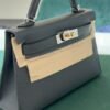 Hermès Kelly II Sellier Mini – vert  - Epsom –  Sellier - Electrum Silver Hardware NUOVA