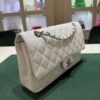 Chanel Classic Double Flap Bag Medium Bianca  del 2011