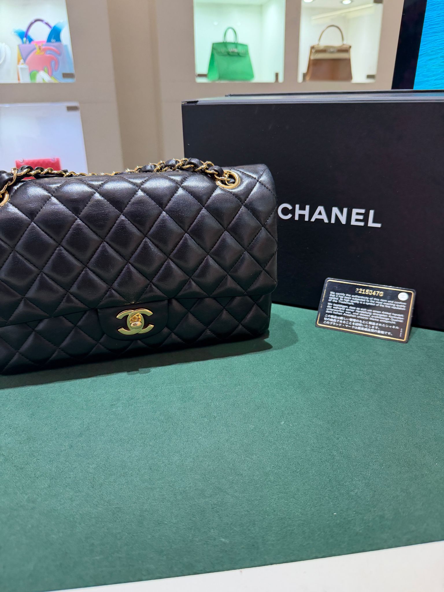 Chanel Classic Double Flap Bag Medium noir nero - Image 2