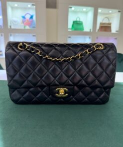 Chanel Classic Double Flap Bag Medium noir nero