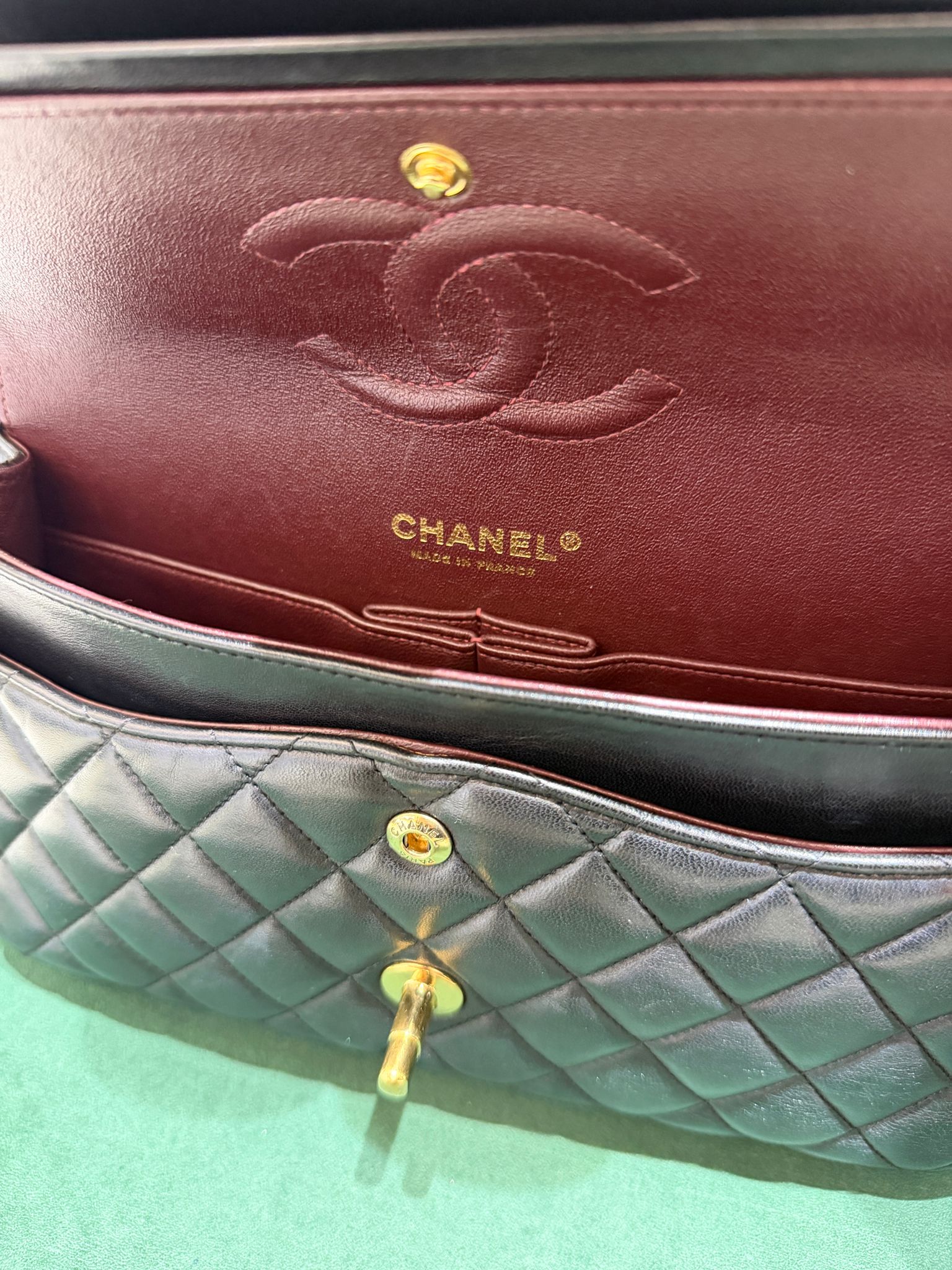 Chanel Classic Double Flap Bag Medium noir nero - Image 4