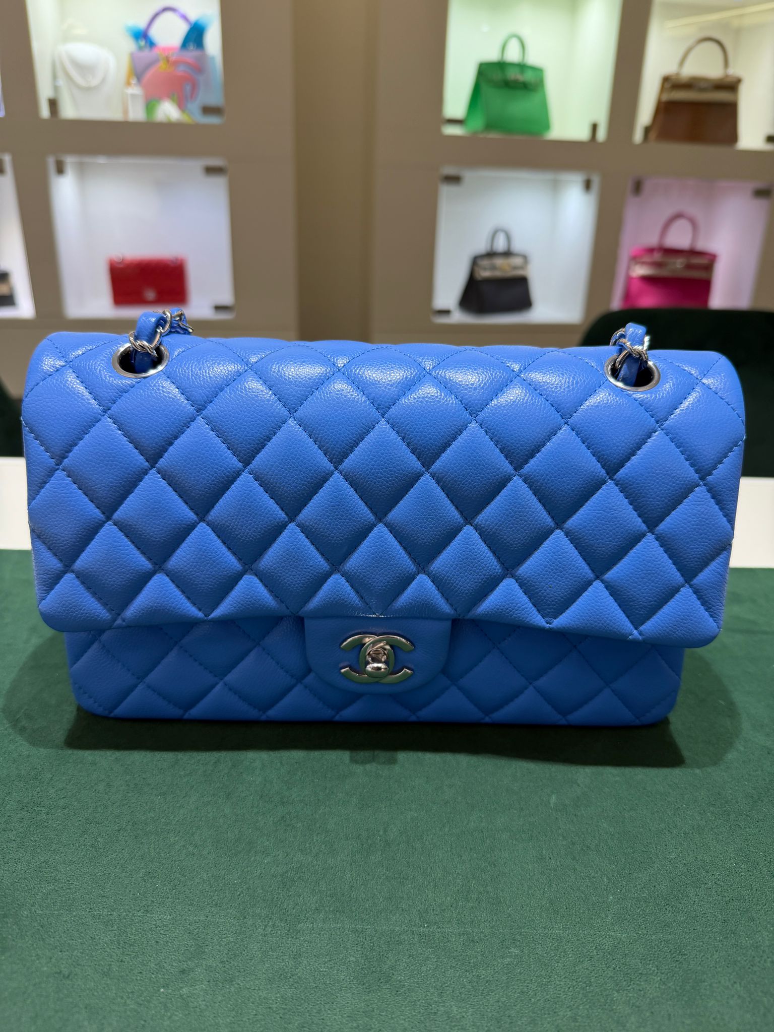 Chanel Classic Double Flap Bag Medium blu - Image 3