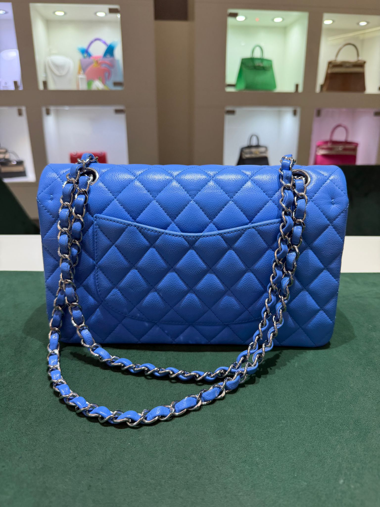 Chanel Classic Double Flap Bag Medium blu - Image 5