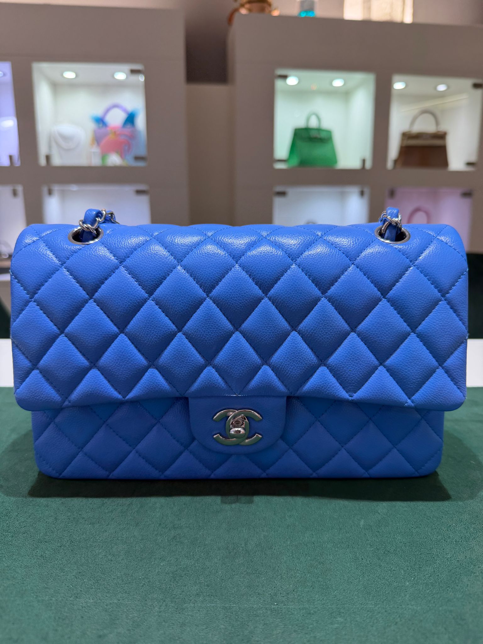 Chanel Classic Double Flap Bag Medium blu