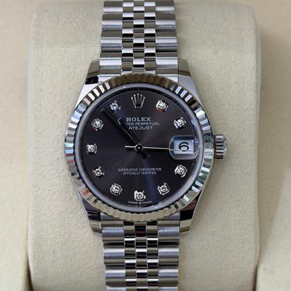 Rolex Datejust 31 NUOVO 2025 Jubilee quadrante in diamanti grey full set con documenti