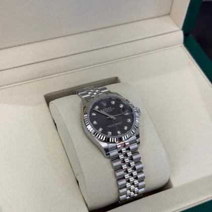 Rolex Datejust 31 NUOVO 2025 Jubilee quadrante in diamanti grey full set con documenti - Image 6