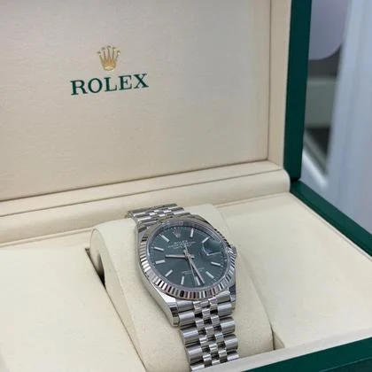 Rolex Datejust 36 verde menta green NUOVO 2025 Novembre Italia full set con documenti e scatola - Image 4
