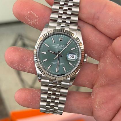 Rolex Datejust 36 verde menta green NUOVO 2025 Novembre Italia full set con documenti e scatola - Image 5
