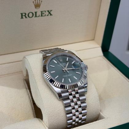 Rolex Datejust 41 NUOVO 2025 Novembre jubilee verde menta green full set con documenti e scatola - Image 2