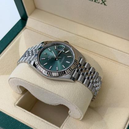 Rolex Datejust 41 NUOVO 2025 Novembre jubilee verde menta green full set con documenti e scatola - Image 3