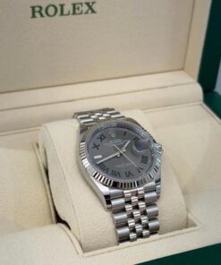 Alternative view of Rolex Datejust 36 36mm Wimbledon NUOVO 2024 FULL FULL STICKERS Jubilee full set con documenti