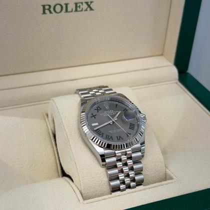Rolex Datejust 36 36mm Wimbledon NUOVO 2024 FULL FULL STICKERS Jubilee full set con documenti - Image 2
