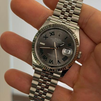 Rolex Datejust 36 36mm Wimbledon NUOVO 2024 FULL FULL STICKERS Jubilee full set con documenti - Image 4