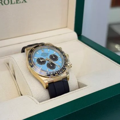 Rolex Daytona TIFFANY NUOVO 2025 oysterflex oro giallo full set con documenti e scatola - Image 3