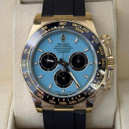 Rolex Daytona TIFFANY NUOVO 2025 oysterflex oro giallo full set con documenti e scatola