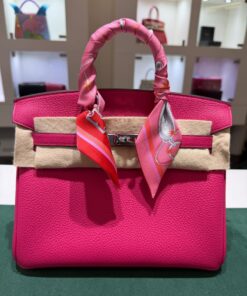 Hermès Birkin 25 retourne veau togo colore rose mexico stampa K NUOVA 2025 Ottobre hardware palladio full set