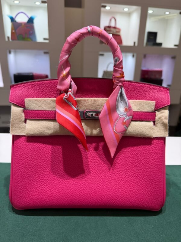 Hermès Birkin 25 retourne veau togo colore rose mexico stampa K NUOVA 2025 Ottobre hardware palladio full set