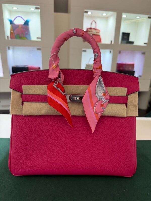 Hermès Birkin 25 retourne veau togo colore rose mexico stampa K NUOVA 2025 Ottobre hardware palladio full set