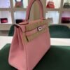 Hermès Kelly 28 retourne veau pellame taurillon clemence NUOVA 2025 Agosto seriale K color rose sakura
