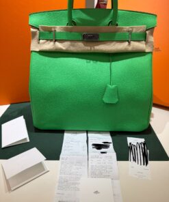 Alternative view of Hermès Sac Haut courroies 40 pellame togo color vert NUOVA 2024 seriale W Full stickers full pellicole full set hardware palladio